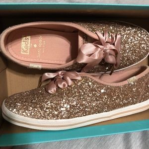 Kate Spade ♠️ Rose Gold Glitter Keds